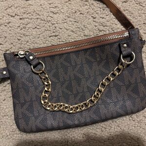 Brown Chain Crossbody Bag